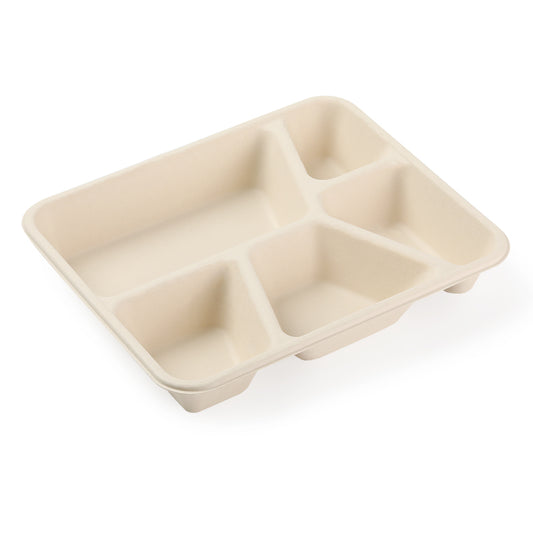 Bamboo 5 Compartment Plate